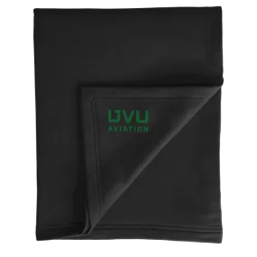 Port & Company Core Fleece Sweatshirt Blanket- UVU Aviation