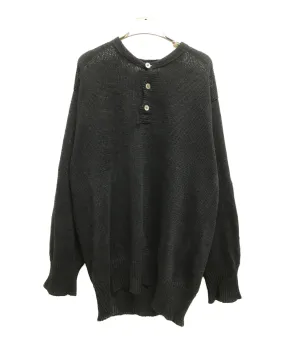 [Pre-owned] COMME des GARCONS HOMME OLD] Linen Henley Neck Knit Pullover Archive HN-020090