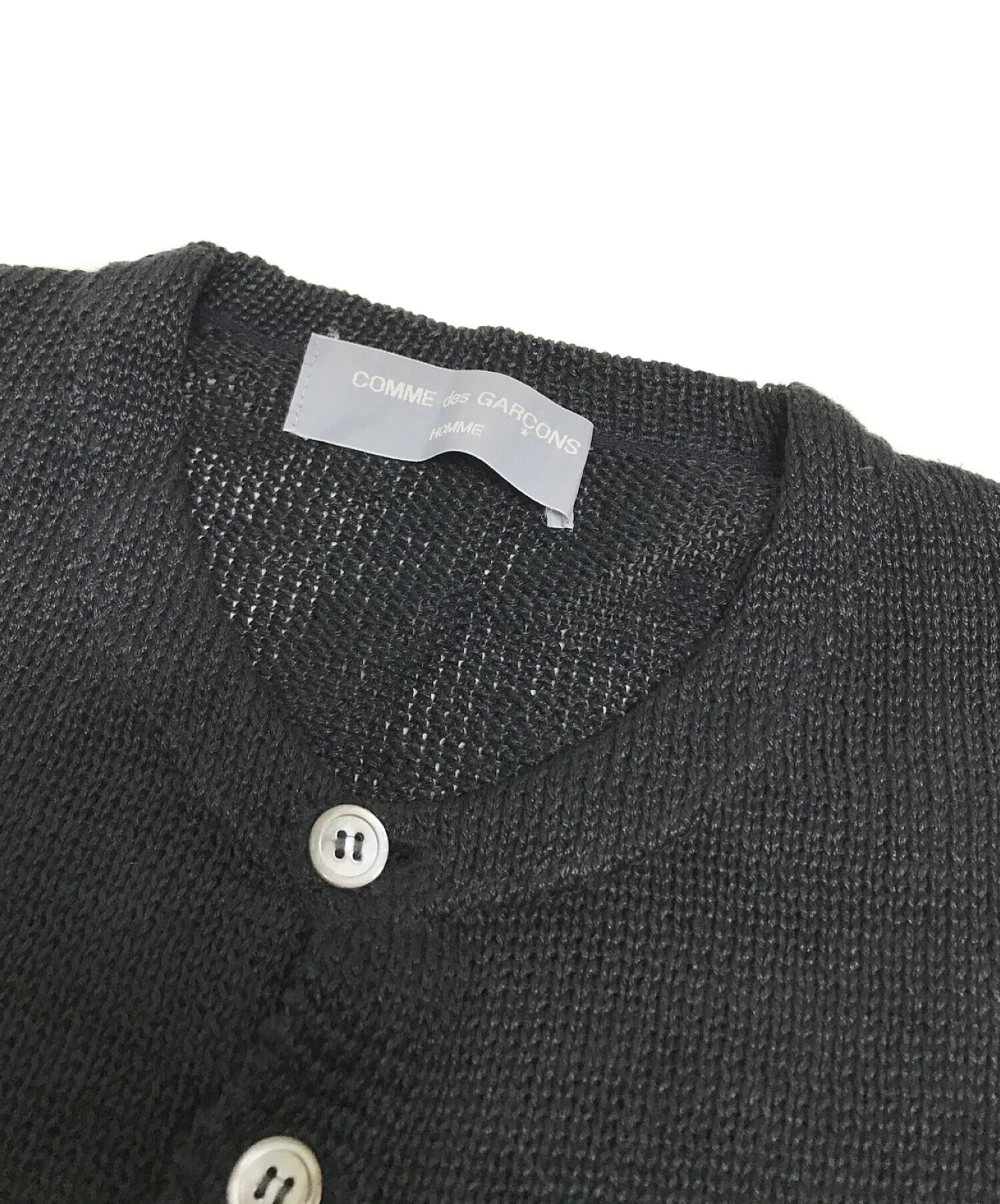 [Pre-owned] COMME des GARCONS HOMME OLD] Linen Henley Neck Knit Pullover Archive HN-020090