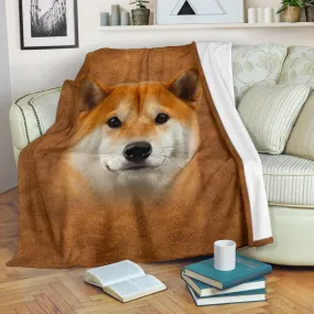 Premium Blanket Shiba Inu Face Hair Blanket