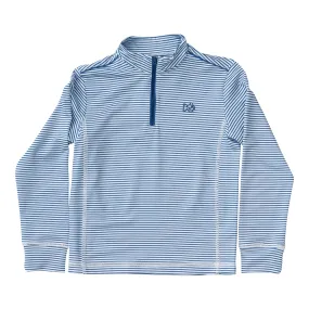 PRO Performance 1/4 Zip Pullover in Navy and White Stripe