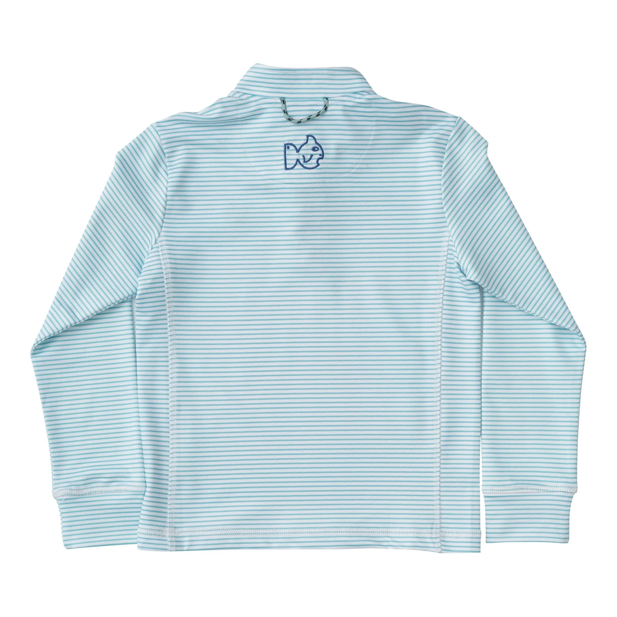 PRO Performance 1/4 Zip Pullover in Pool Blue Stripe