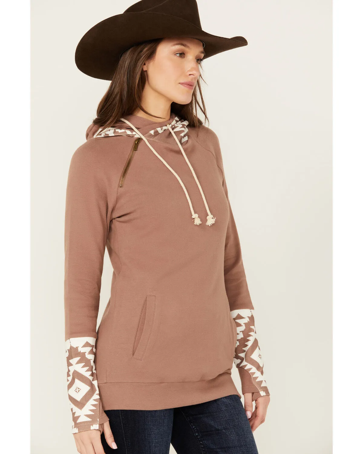 Product Name:  Ampersand Avenue Women's Southwestern Print Hooded Pullover