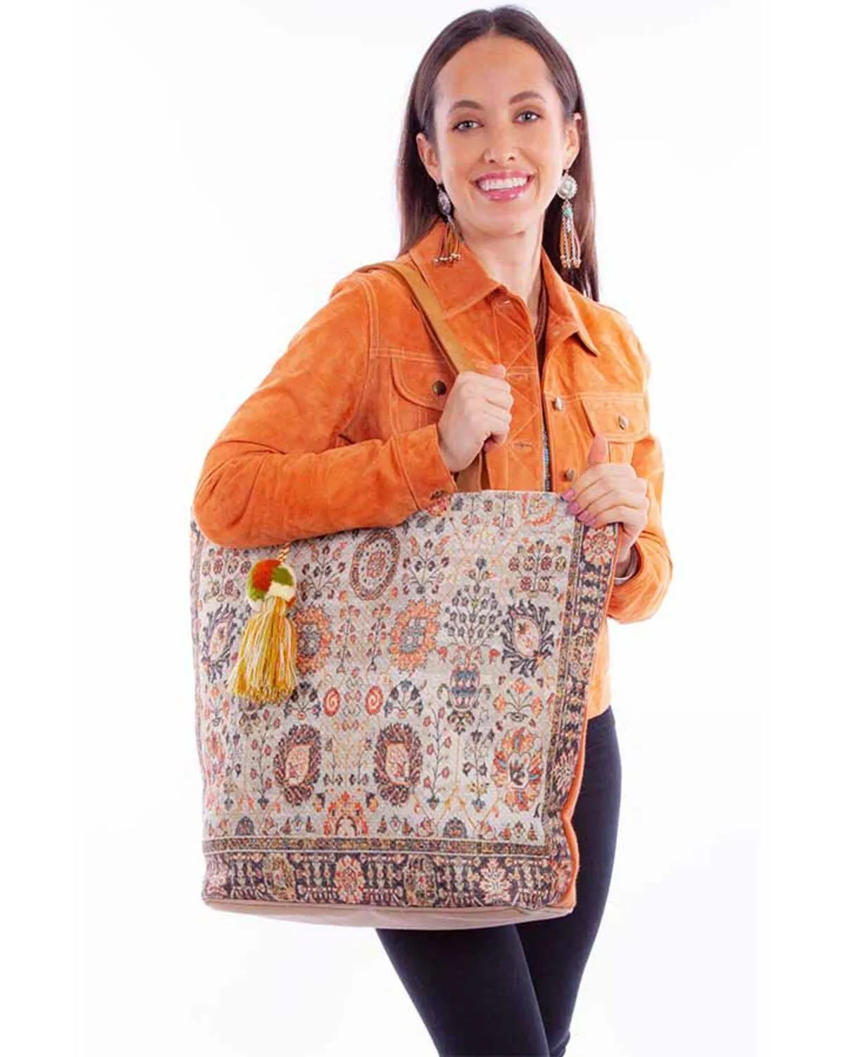 Product Name:  Scully Women's Woven Floral Print Tote