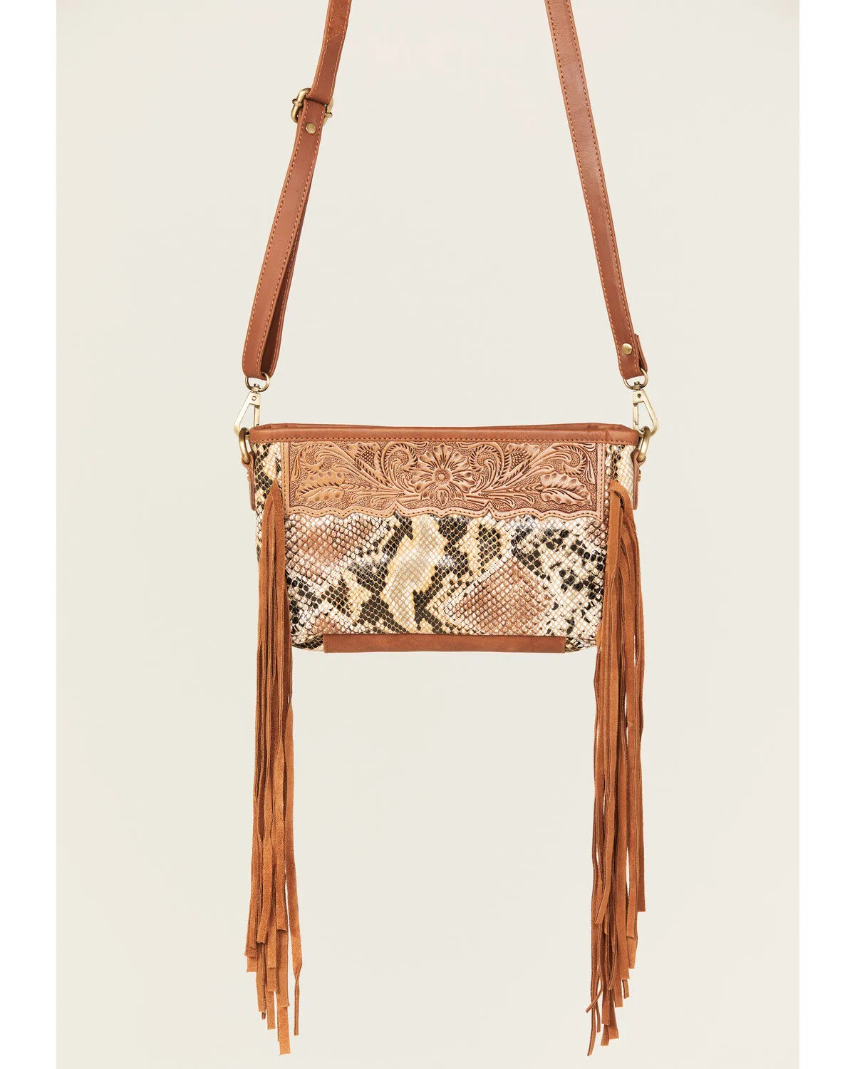 Product Name:  Shyanne Women's Snake Print Fringe Crossbody