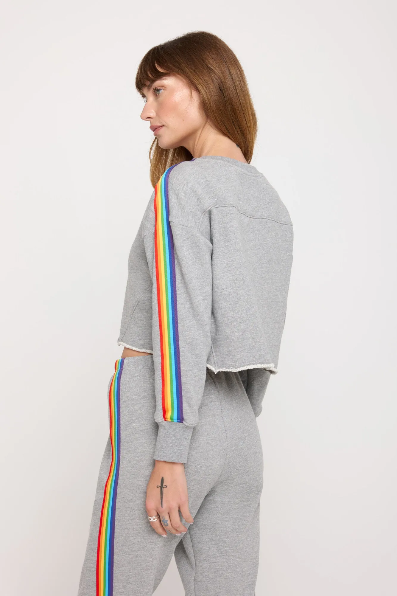 Rainbow Cropped Pullover