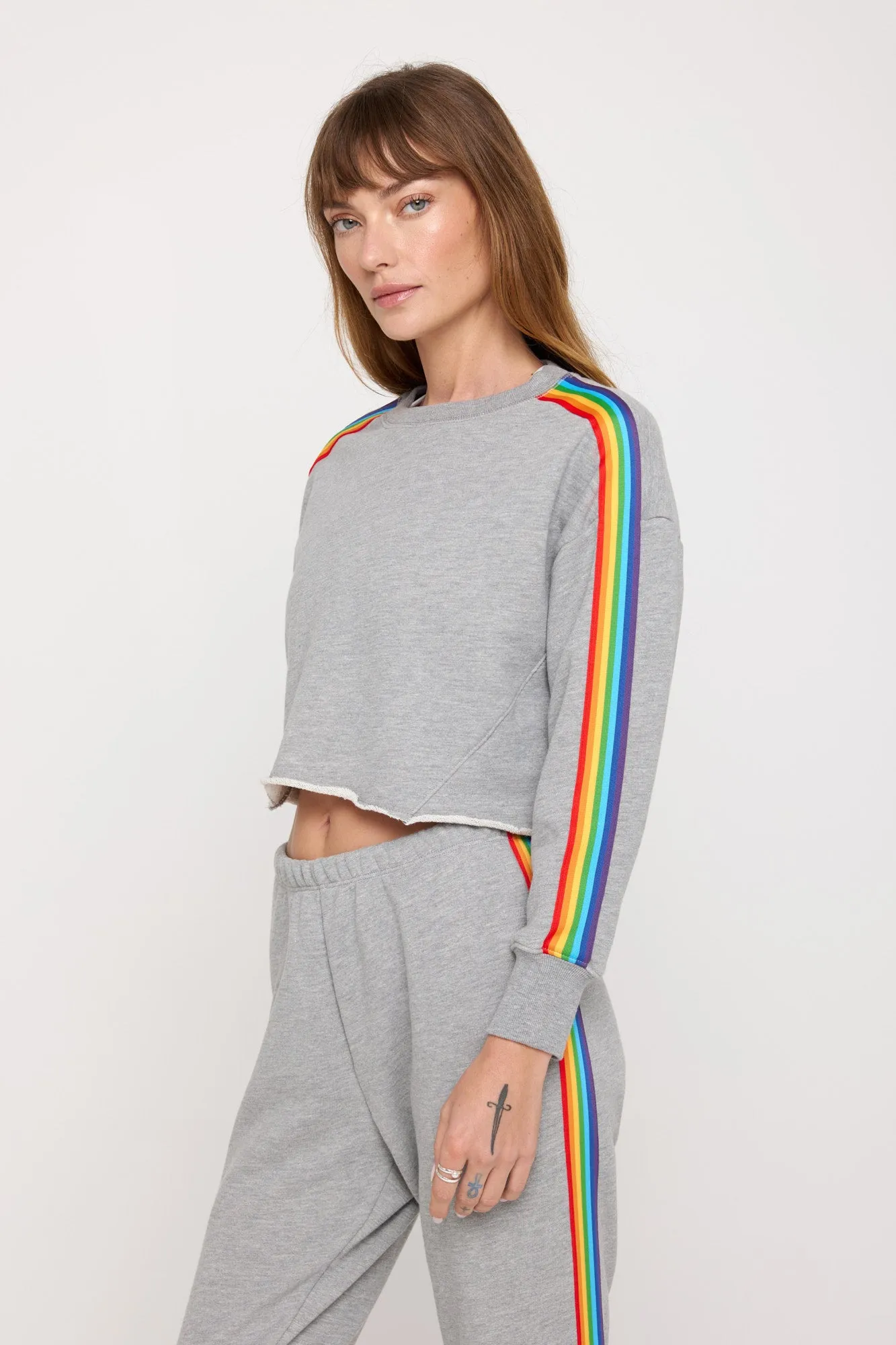 Rainbow Cropped Pullover