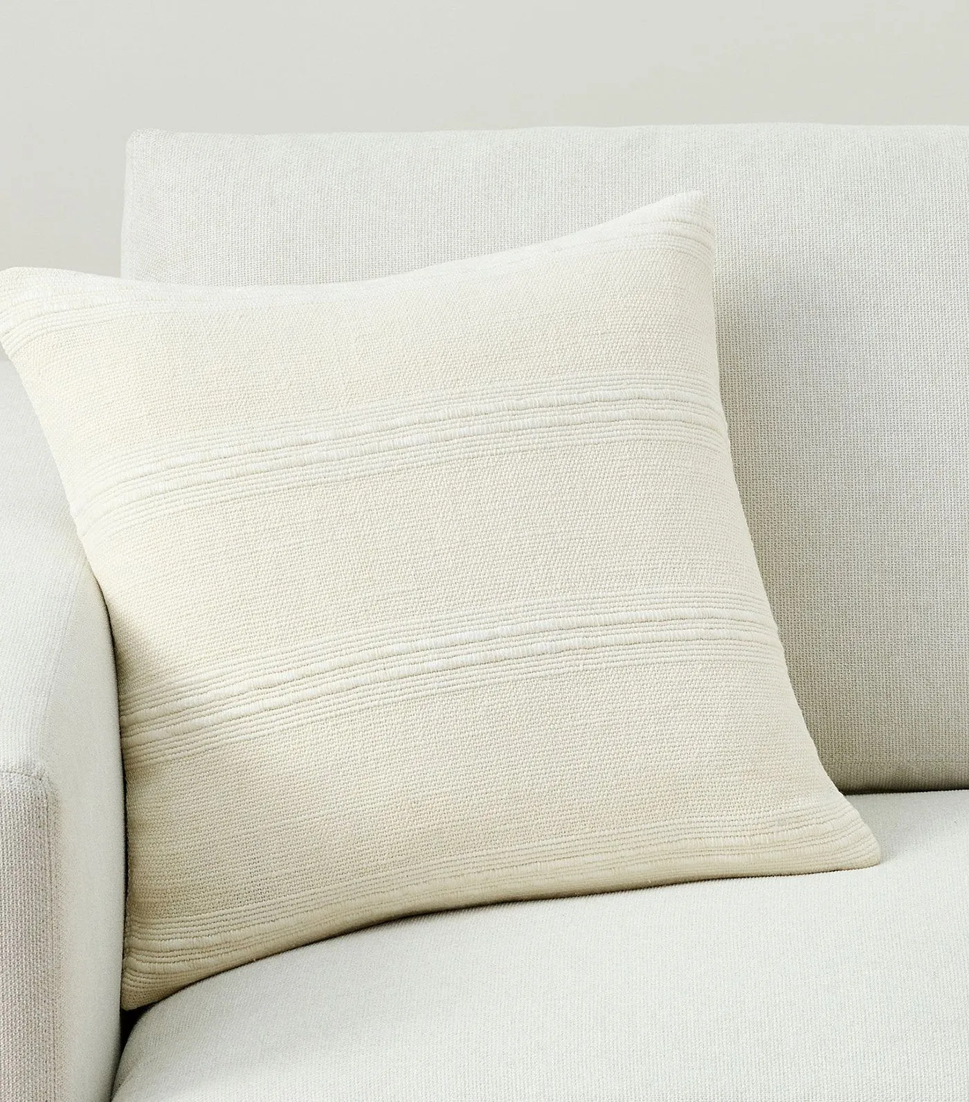 Relaxed Striped Pillow Cover Ivory - 18x18 inches