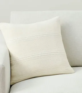 Relaxed Striped Pillow Cover Ivory - 18x18 inches