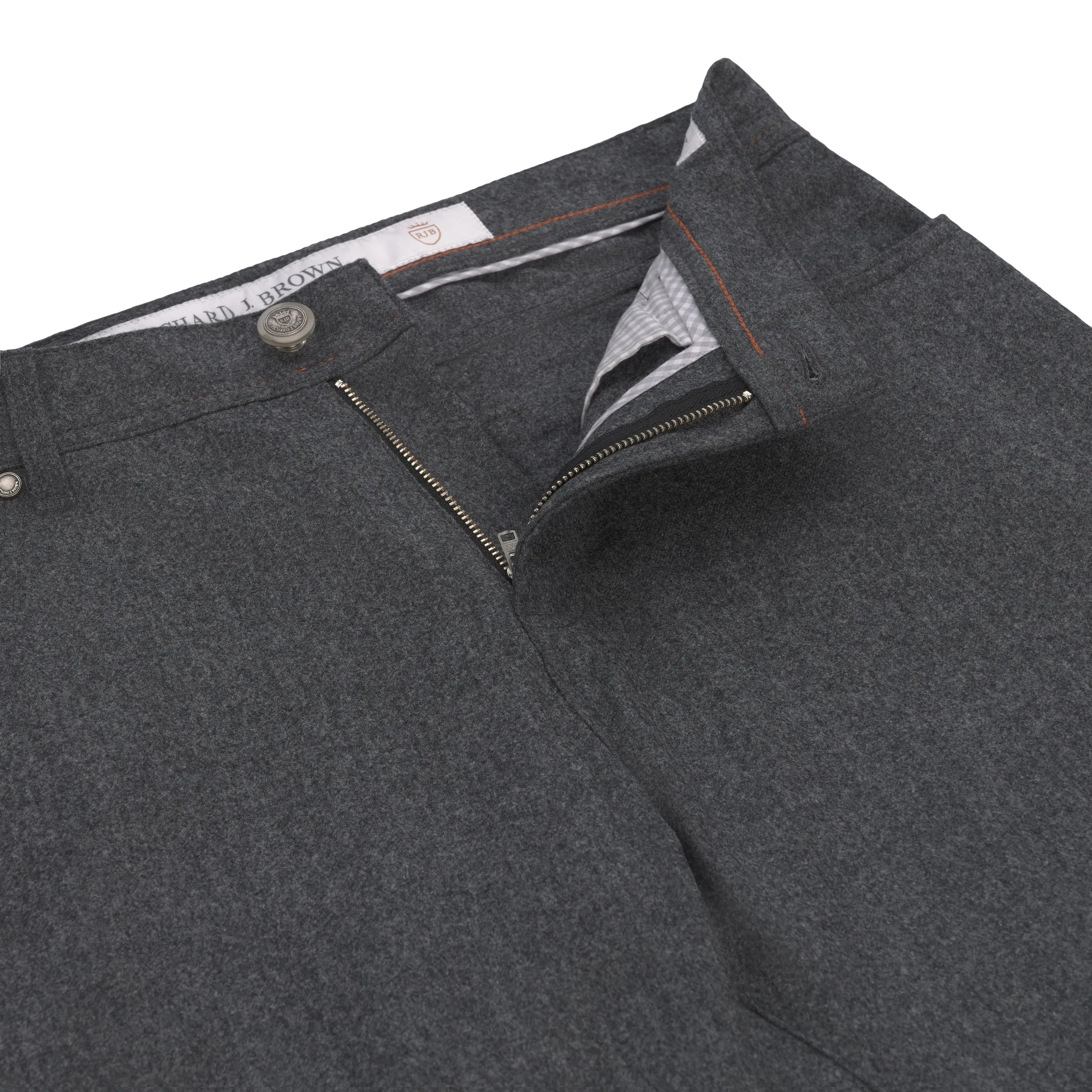  Richard J. Brown Slim-Fit Wool and Cashmere Jeans in Dark Grey Melange