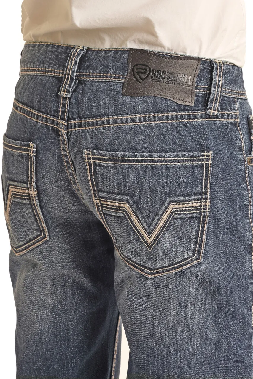 Rock & Roll: Dark Vintage Rope Stitch Regular Fit Pistol Straight Jeans