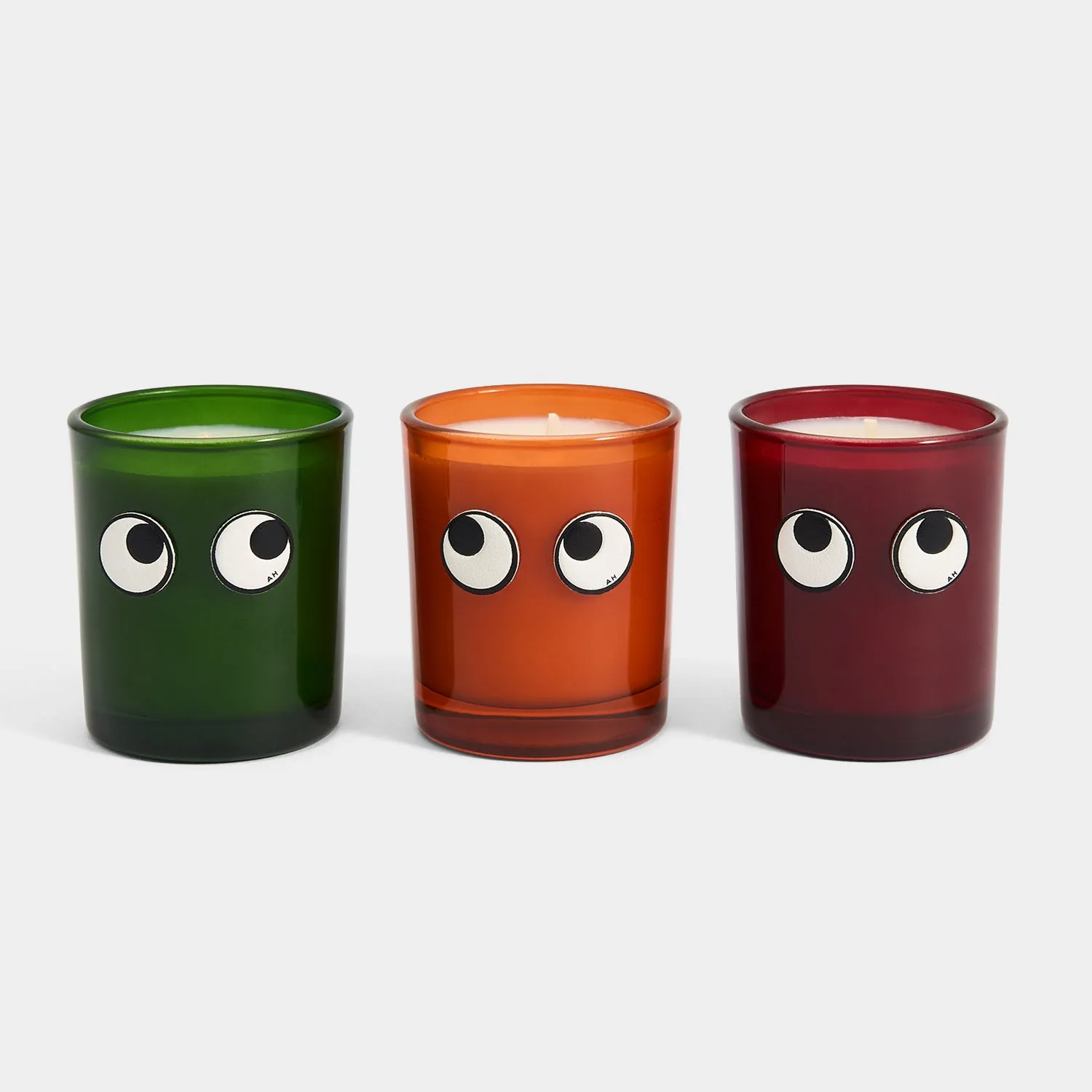 Set of 3 Mini Eyes Candles-              