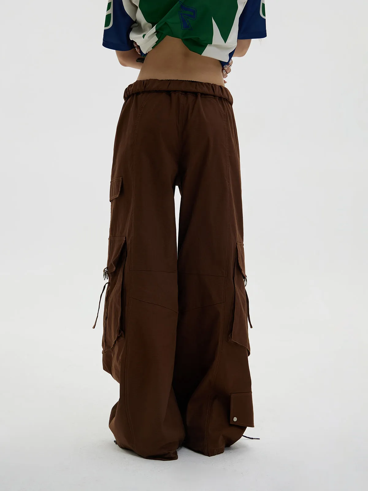 Side-Pocket Wide-Leg Casual Pants