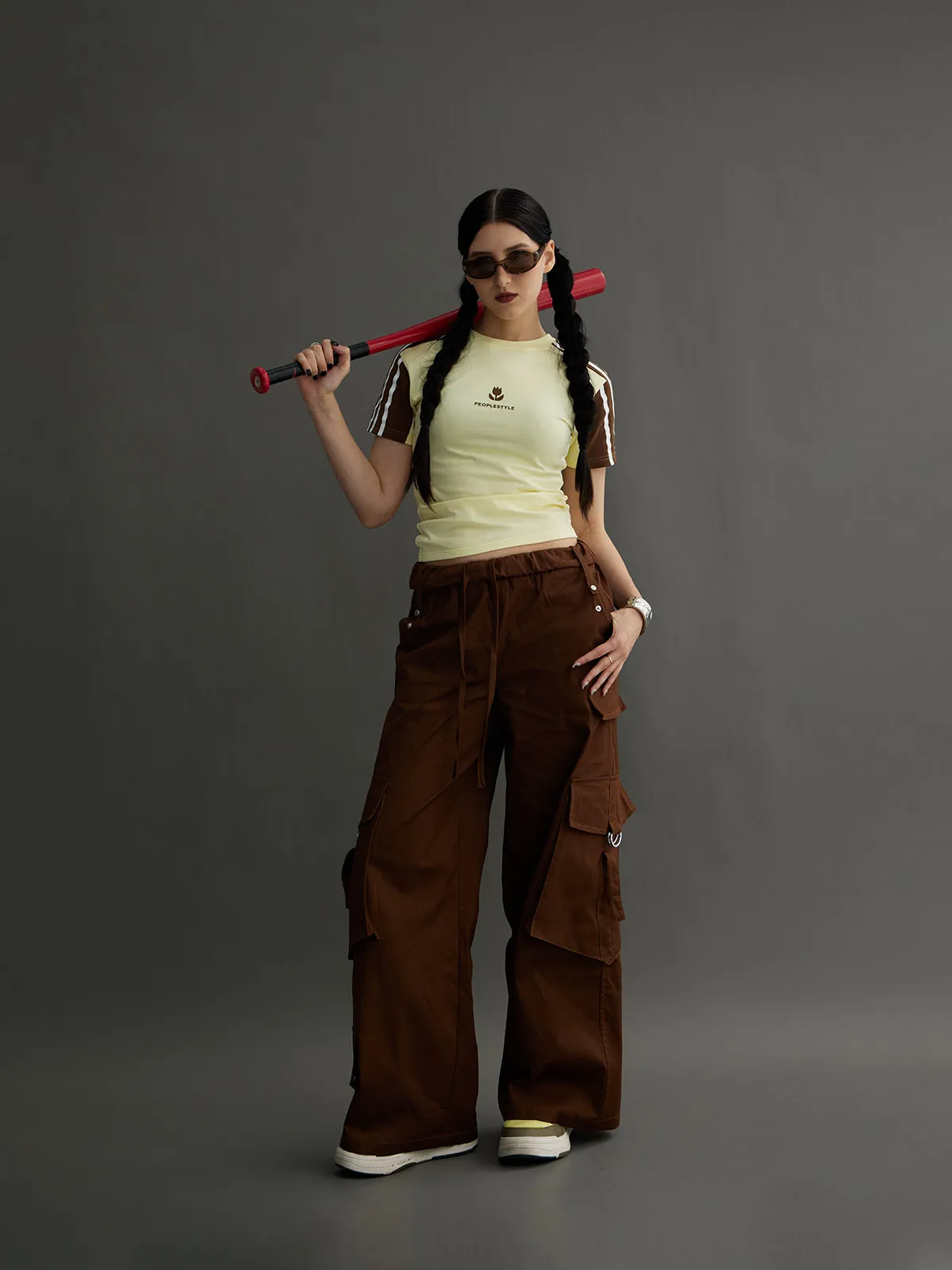 Side-Pocket Wide-Leg Casual Pants