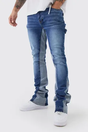 Skinny Flared Stacked Carpenter Gusset Jeans