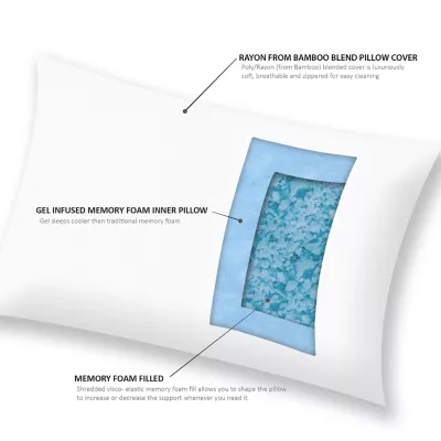 Sleep Philosophy Memory Foam Cooling Gel Pillow