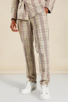 Slim Check Suit Trousers