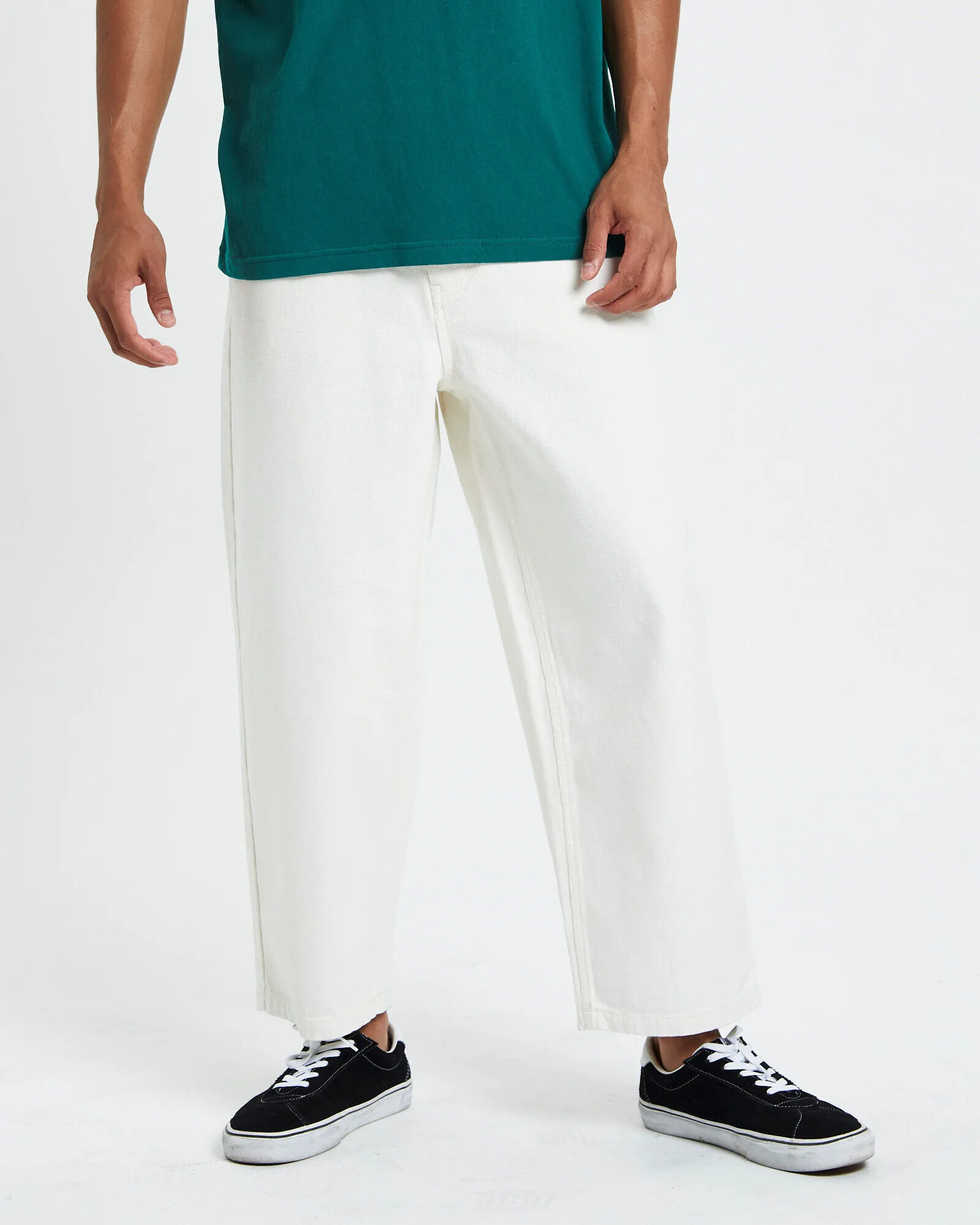 Spencer Project Wide Boy Canvas Pants Bone White