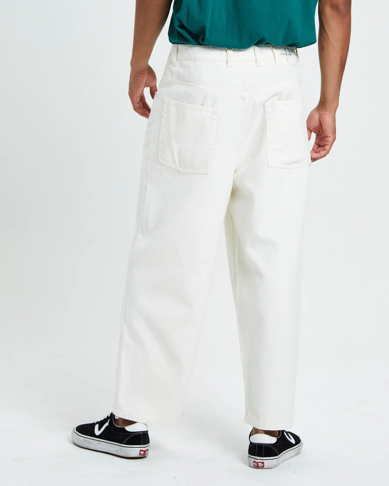 Spencer Project Wide Boy Canvas Pants Bone White