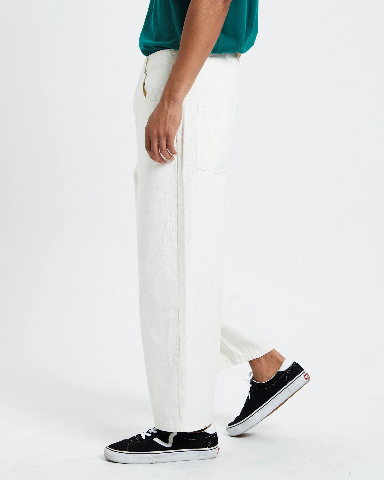 Spencer Project Wide Boy Canvas Pants Bone White