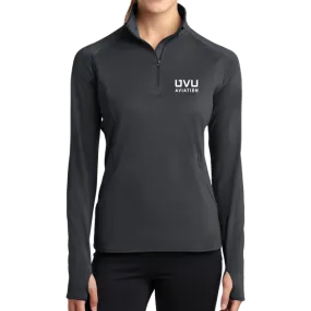 Sport-Tek Ladies Sport-Wick Stretch 1/2-Zip Pullover - UVU Aviation