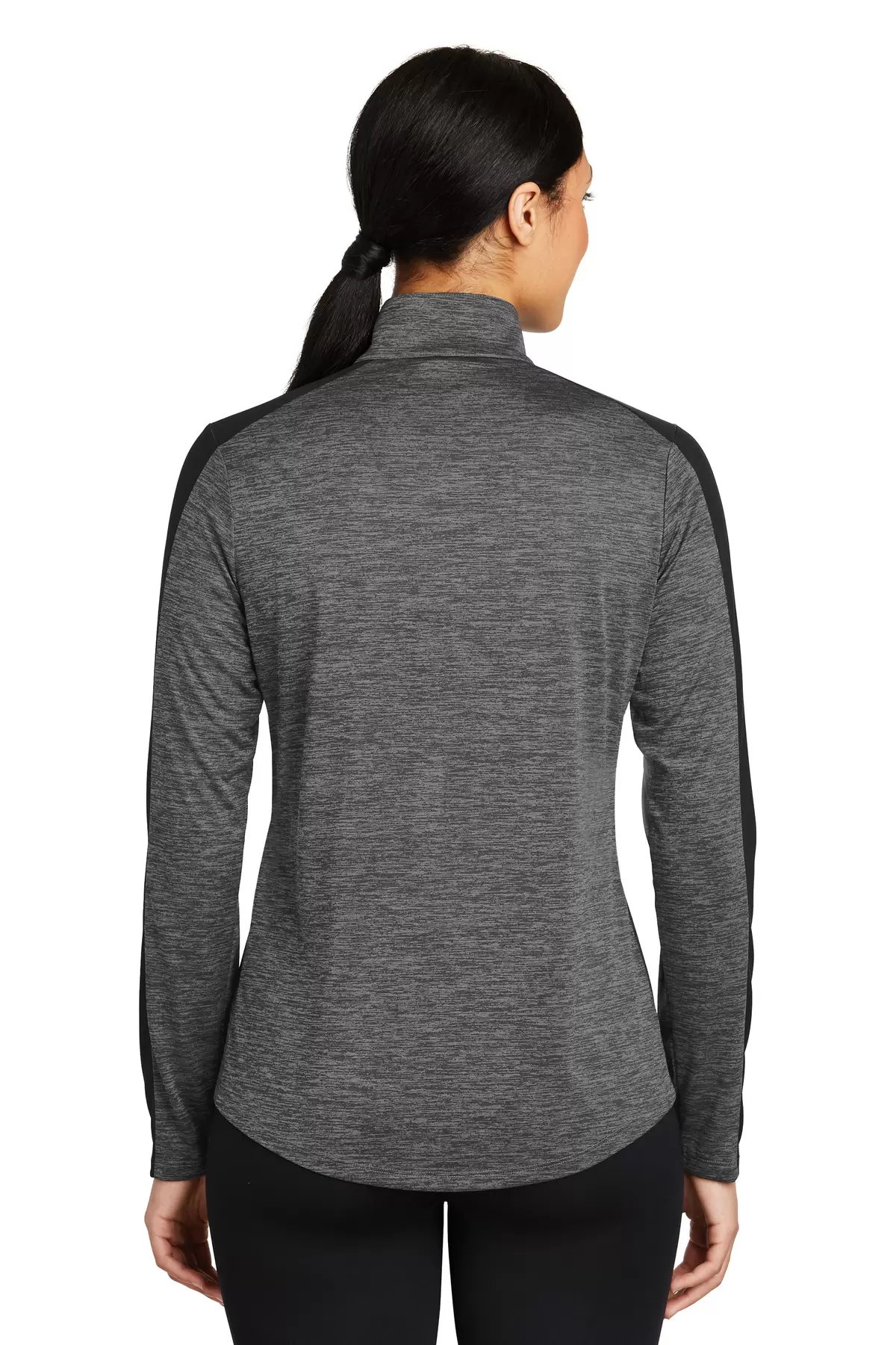 Sport Tek LST397 Sport-Tek Ladies PosiCharge Electric Heather Colorblock 1/4-Zip Pullover SKU: LST397