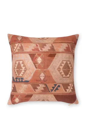 St. Frank Kilim Adobe Prism Linen-Cotton Pillow