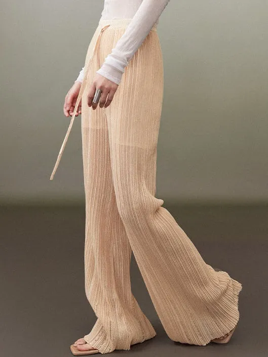 Straight Casual Knitted Wide-leg Pants