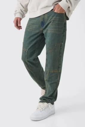 Straight Leg Carpenter Panel Jeans