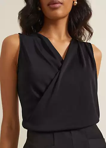 Sutton Sleeveless Drape Rib Top by Phase Eight | Look Again