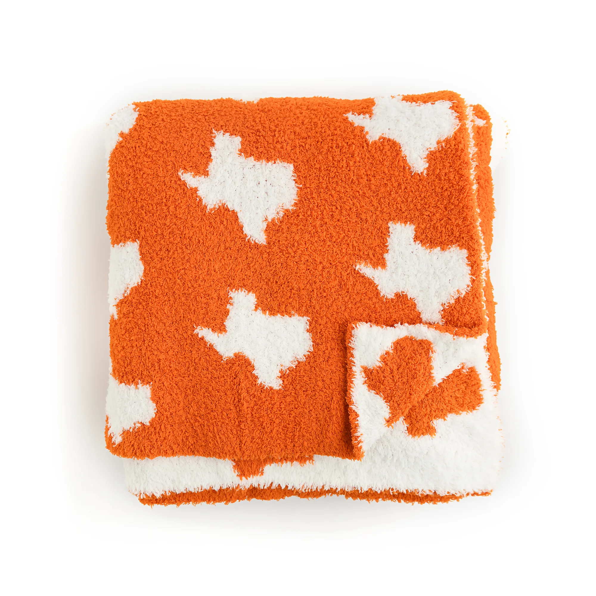 Texas Burnt Orange & White PLUSH BLANKET