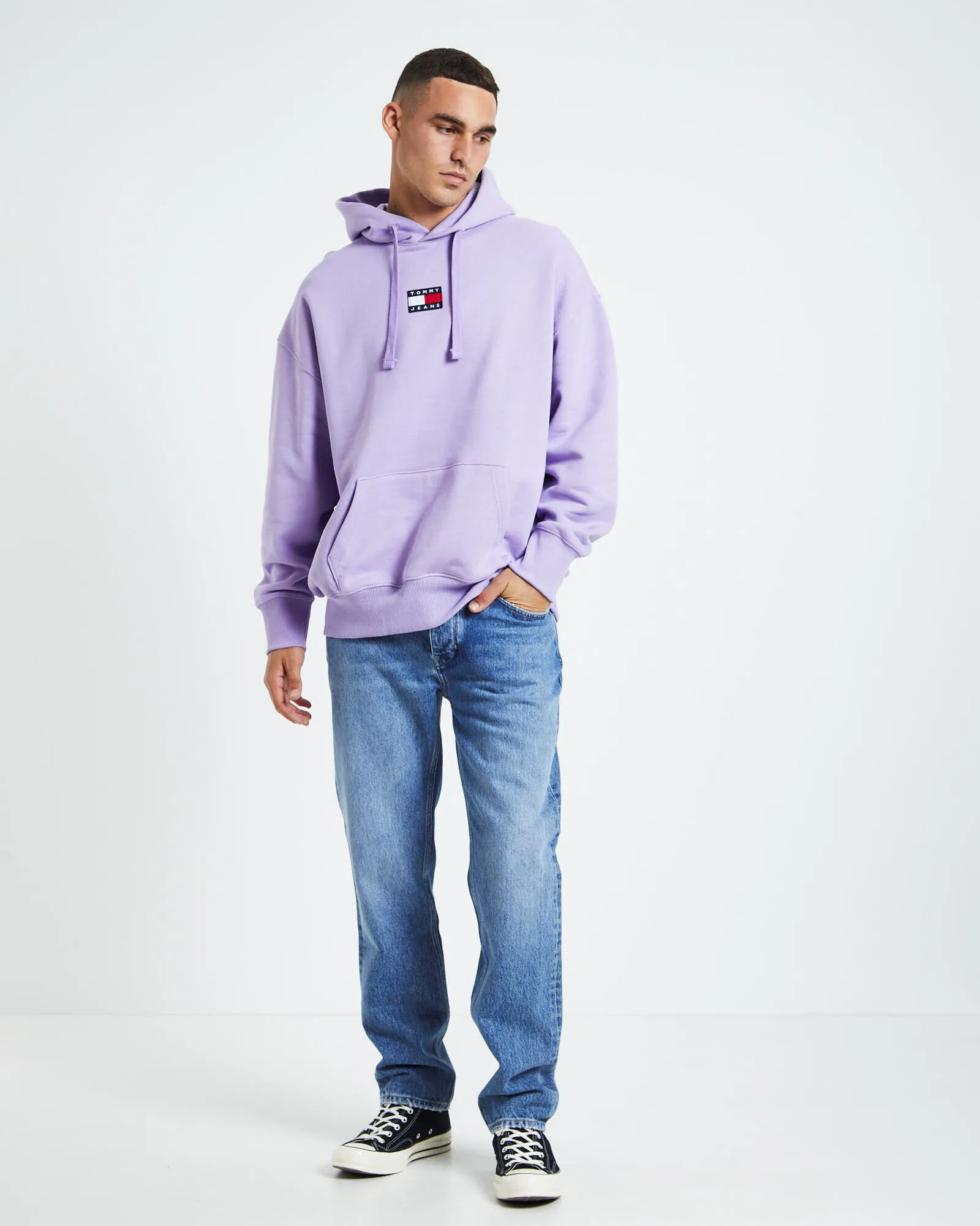 Tommy Jeans TJM Tommy Badge Hoodie Violet