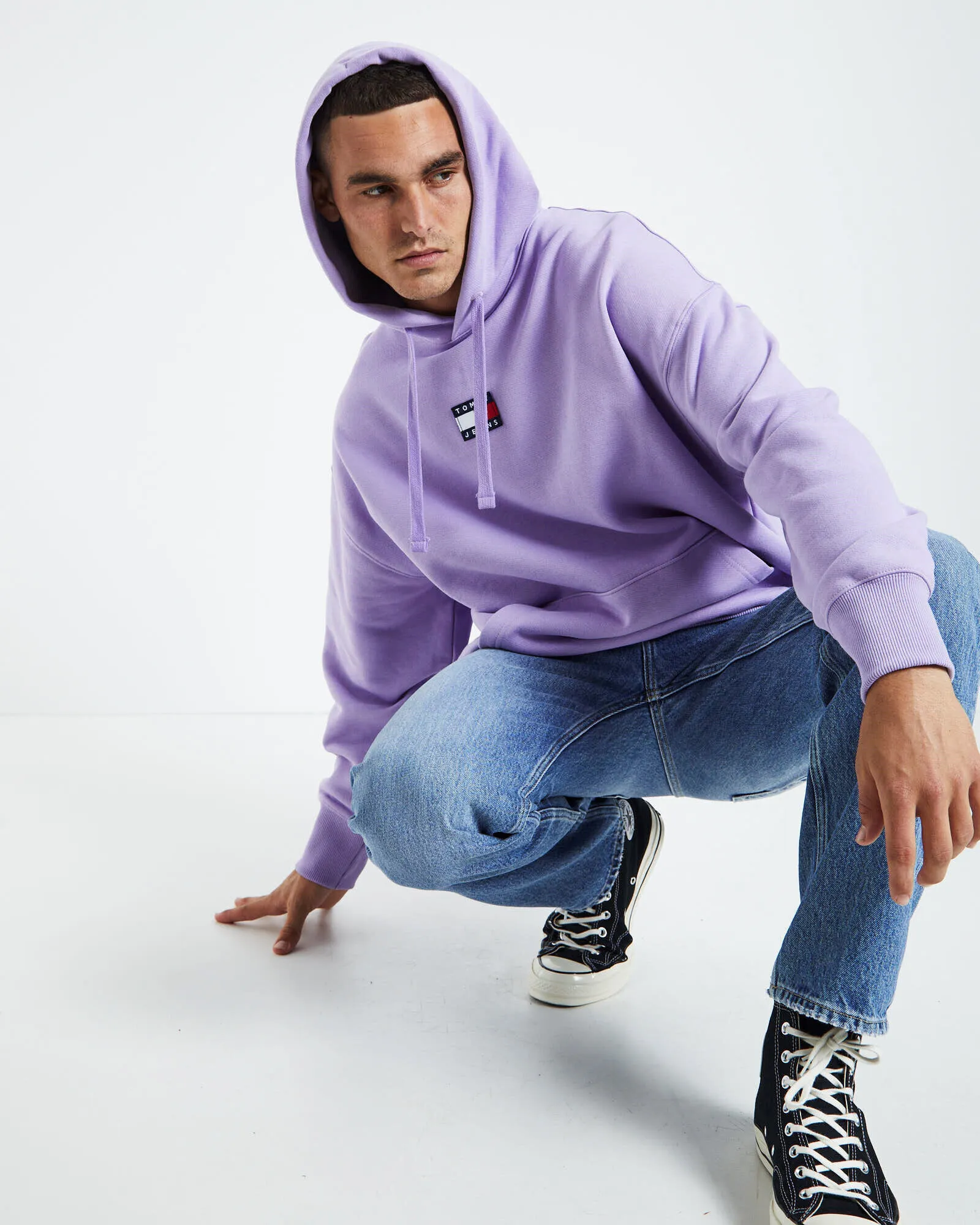 Tommy Jeans TJM Tommy Badge Hoodie Violet