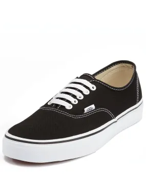 Vans Unisex Authentic Trainers - Black/White