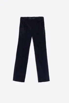 Vilagallo LIDIA BLACK CORDUROY TROUSERS