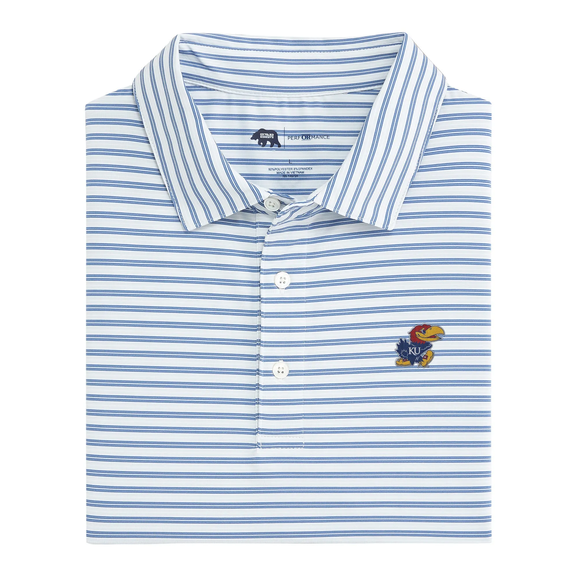 Wedge Stripe Kansas Performance Polo