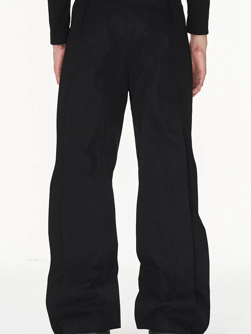 Wide Plain Straight  Pants