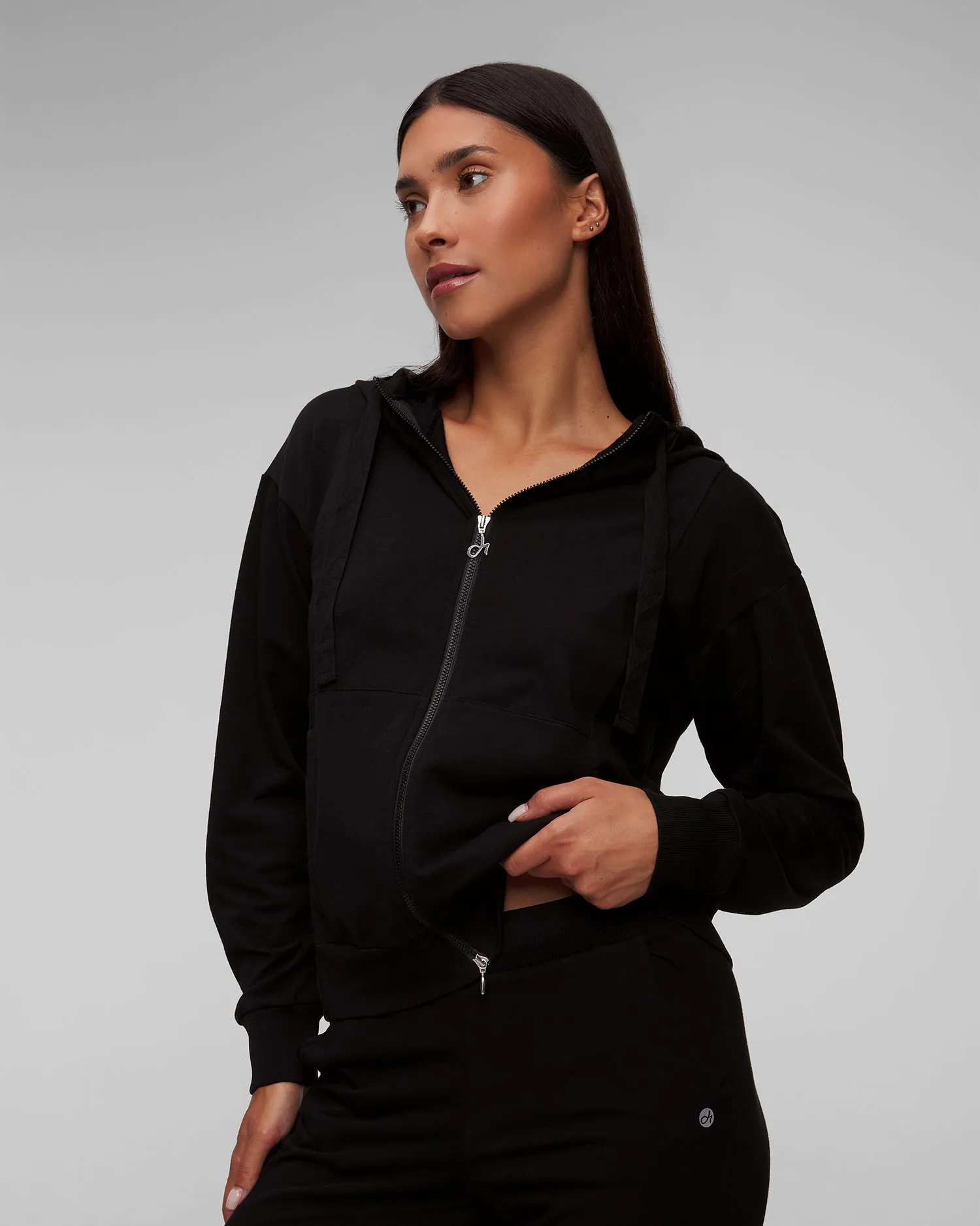 Women's black hoodie Deha A00322-10009