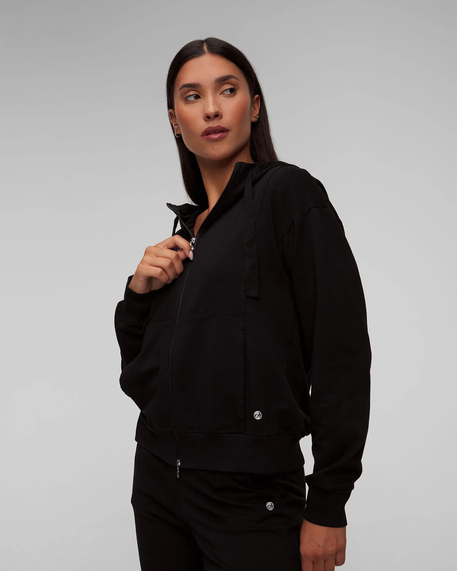 Women's black hoodie Deha A00322-10009