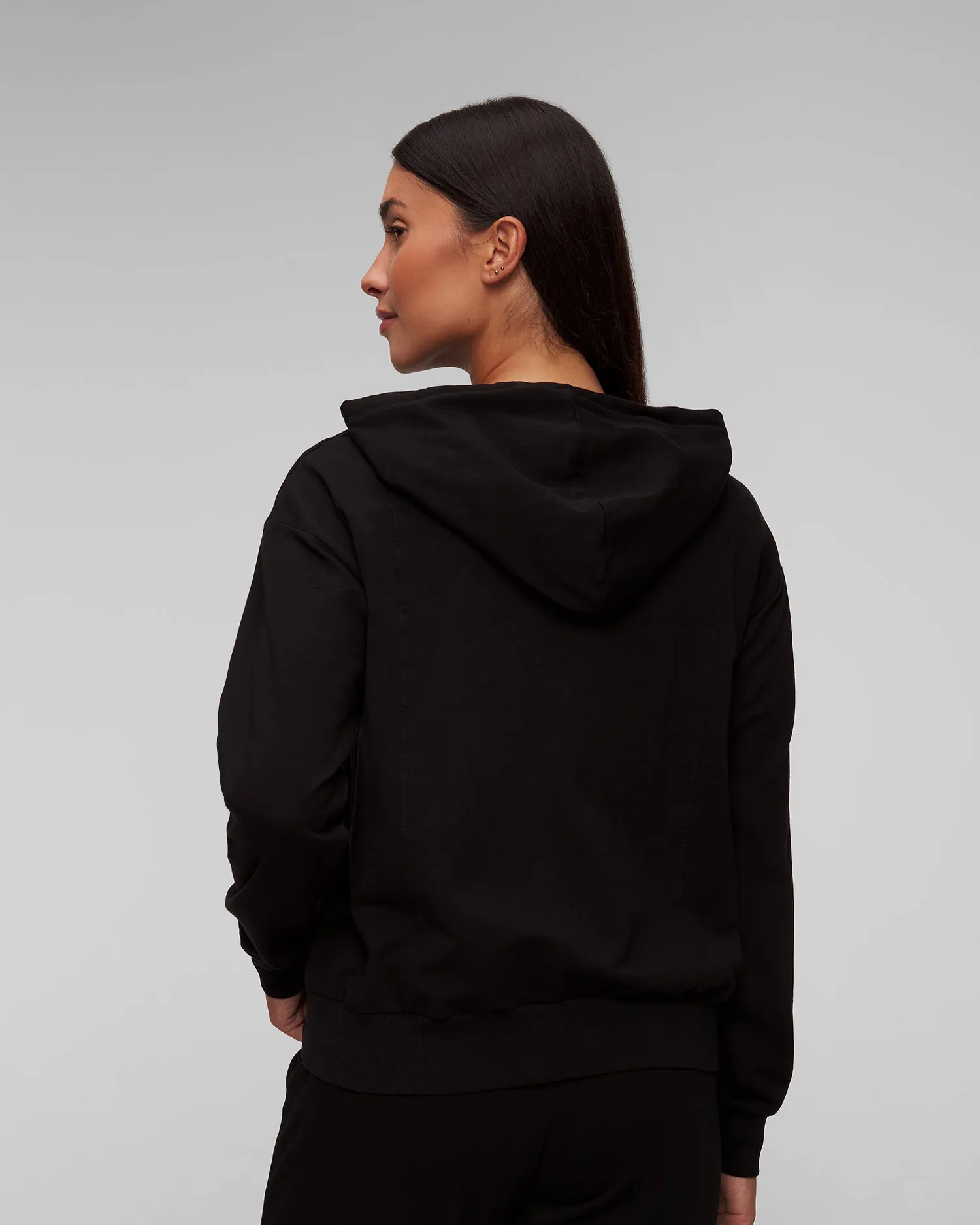 Women's black hoodie Deha A00322-10009