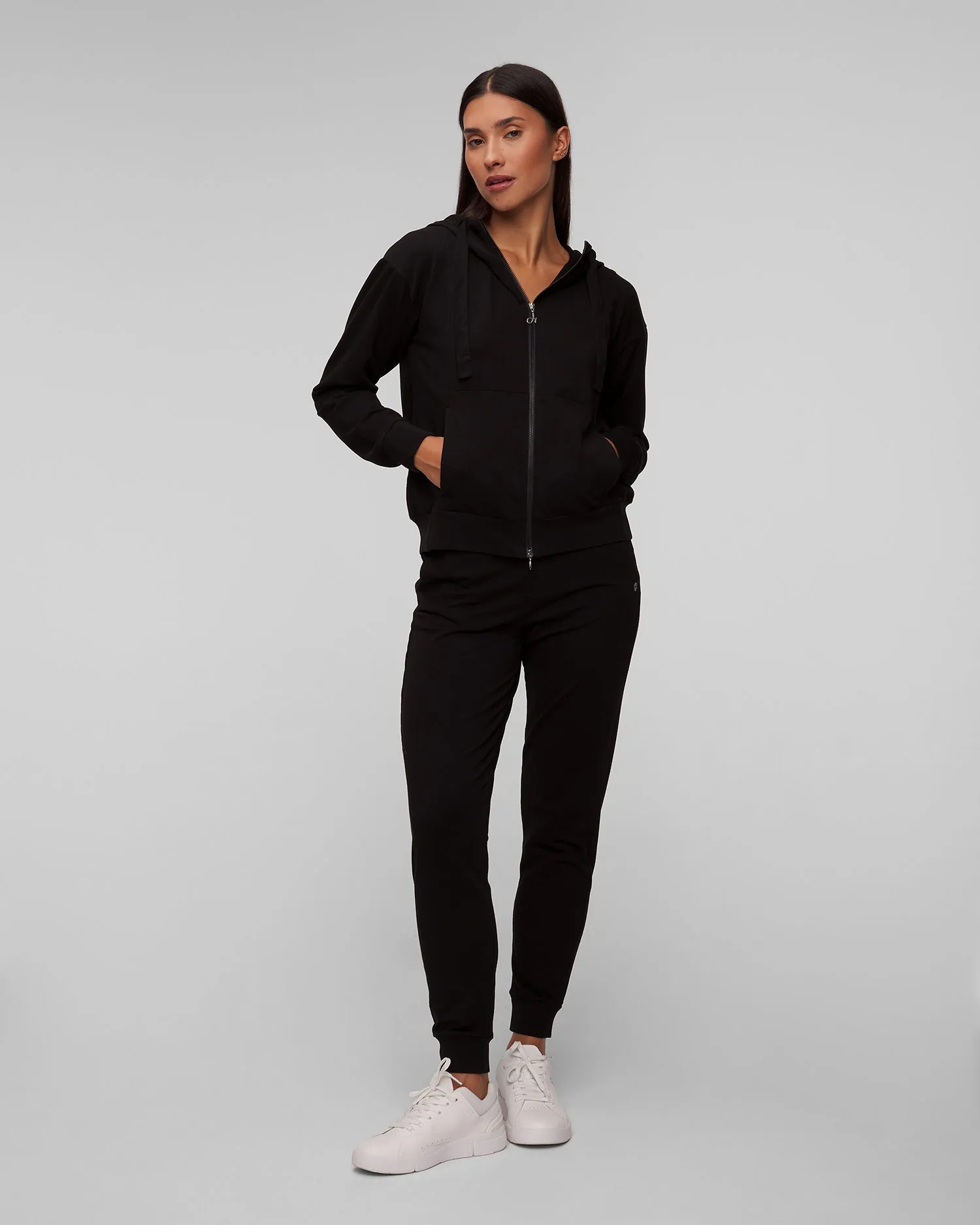 Women's black hoodie Deha A00322-10009